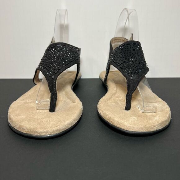 Womens MIA Amore Joycee Black Embellished Sandals / Size 8 - Picture 2 of 8